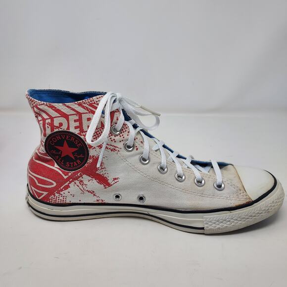 Converse DC Superman High Top Sneakers Size 10 - Picture 4 of 10